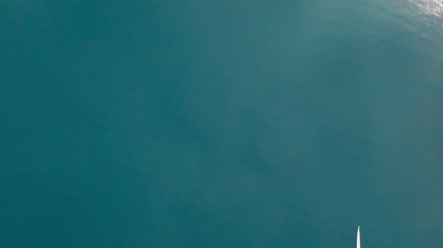 Rowing Top view of professional rower in racing boat, symbol of strength, determination and healthy active lifestyle. Single scull athlete training on water, in slow motion video 120fps.