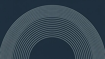 Abstract representation of multiple concentric arcs forming a semi circular pattern
