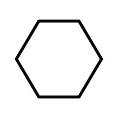 Simple black hexagon