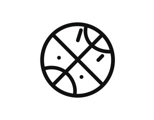 Simple black line art globe