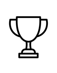 Simple black outline trophy
