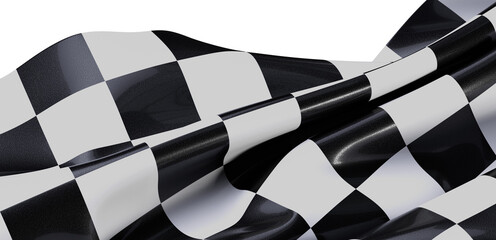 Dramatic checkered flag, racing victory, competition, success, speed, texture, background.