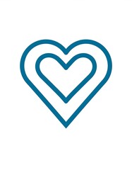 Simple blue heart icon