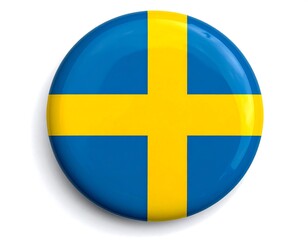 Circular Swedish flag