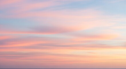 Fototapeta premium Colorful Sunset Sky with Pink Orange Blue Clouds in Evening Atmosphere