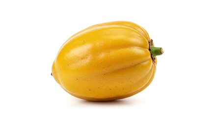 A vibrant, close-up shot of a Garcinia Gummi-Gutta fruit highlighting its unique shape and texture
