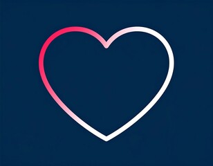 Simple heart icon with gradient