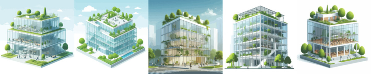 Building and architecture with various styles and designs. Vectors, illustrations, icon sets, designs, graphics