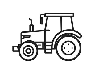 Obraz premium Simple line drawing of a tractor