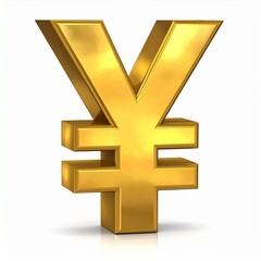 Obraz premium Golden Yen Symbol Financial Wealth and Prosperity