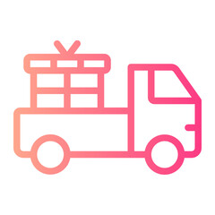 delivery truck gradient icon