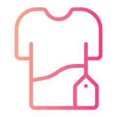 t shirt gradient icon