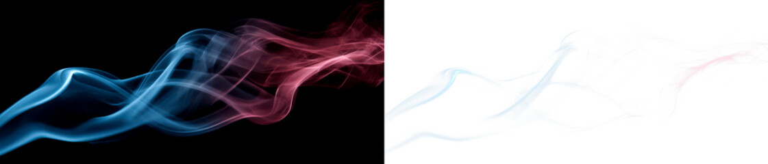 Fototapeta premium Abstract Smoke Designs in Motion Effect Display on Black and Transparent Background, cutout, png
