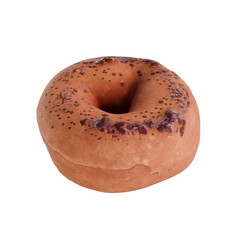 3D donut with raspberry topping and berry filling inside