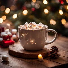 Boisson avec guimauves.