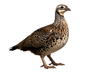 Fototapeta premium A beautifully detailed portrait of a quail showcasing its intricate feather patterns and vibrant colors.