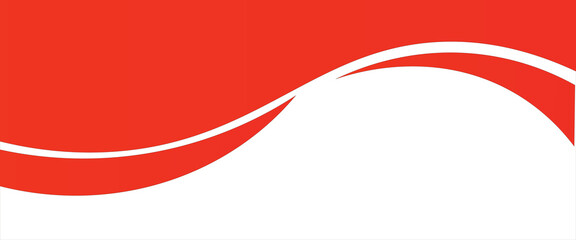 Vector red line background curve element with white space for text and message design, overlapping layers, vector
