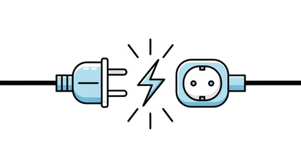Disconnected plug emits crackling power