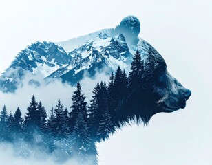 Bear mountain landscape composite