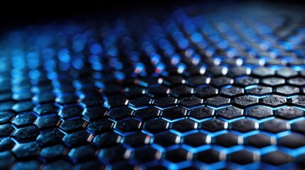 Fototapeta premium glowing blue hexagon pattern texture