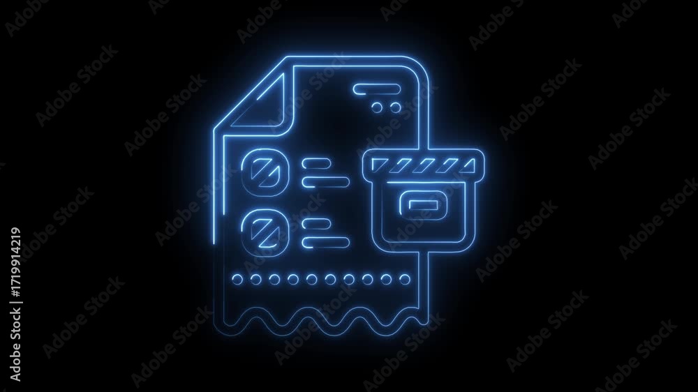 Poster compliance and data encryption cyber security concept featuring neon style glowing icons on black ba