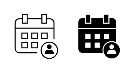 Calendar date and people icon