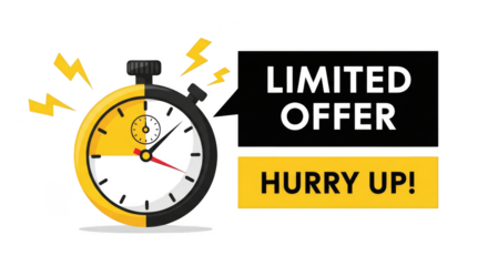 Hurry limited offer Time is running out