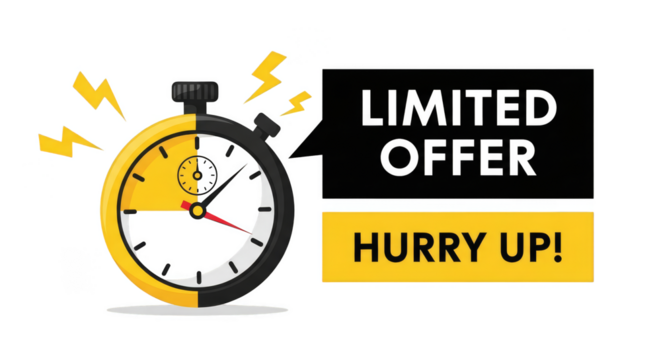 Hurry limited offer Time is running out