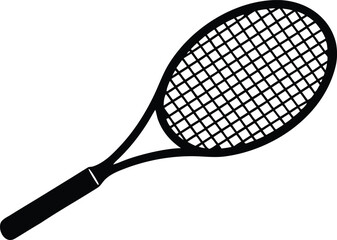 tennis racket silhouette vector