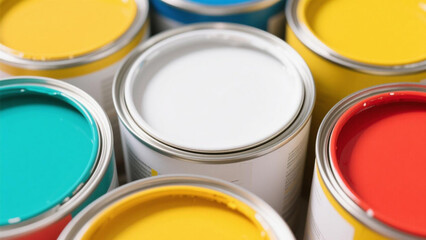 Fototapeta premium paint cans with paint