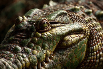 Fototapeta premium Crocodile hide pattern as a backdrop