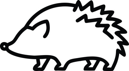 Hedgehog outline vector icon