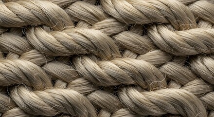 Macro Close-up of Natural Woven Rope or Fabric Texture