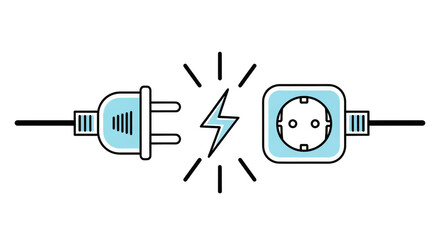Unplugged energy socket and plug separation