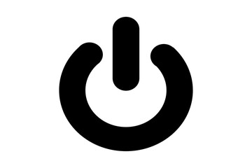 Power button icon for use in posts, stores, and corporate materials. Versatile power button for visual communication in companies, businesses, and social media.