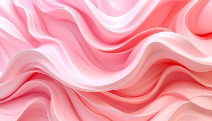 Abstract Pink and Peach Waves with Soft Flowing Lines, and Modern Background.