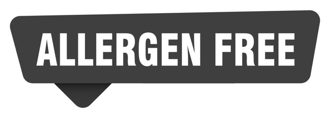 allergen free black sign isolated on transpatent background. allergen free sticker