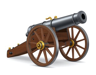 3D rendered antique cannon