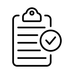 Clipboard Checklist Icon for Task Tracking Project Planning and Goal Completion