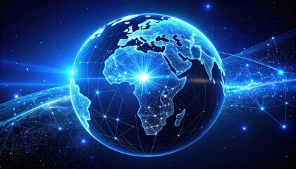 Global network earth illustration