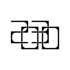 2030 Happy New Year logo text design