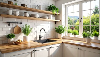 Fototapeta premium Cozy kitchen interior design