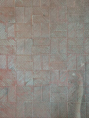 geometric pattern of a floor covering
