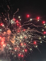 colorful fireworks in the sky