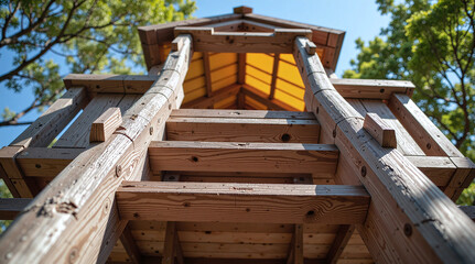 The ladder set represents exploration and stages of growth.