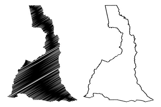 Far North Region (Regions of Cameroon, Republic of Cameroon) map vector illustration, scribble sketch Extreme North Region map