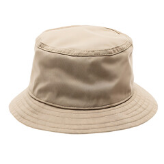 Khaki bucket hat isolated on transparent background, perfect for summer adventures isolated on background (PNG)