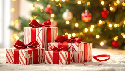Christmas gift boxes decorated