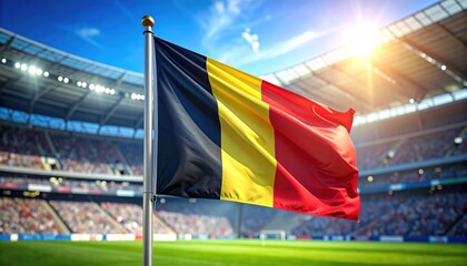 Belgian flag stadium setting