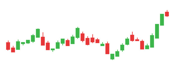 Bullish and Bearish Trading Candle Design Vector